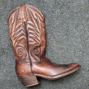 FRYE " Bruce" Vintage Men's Leather Western Cowboy Boots #3122